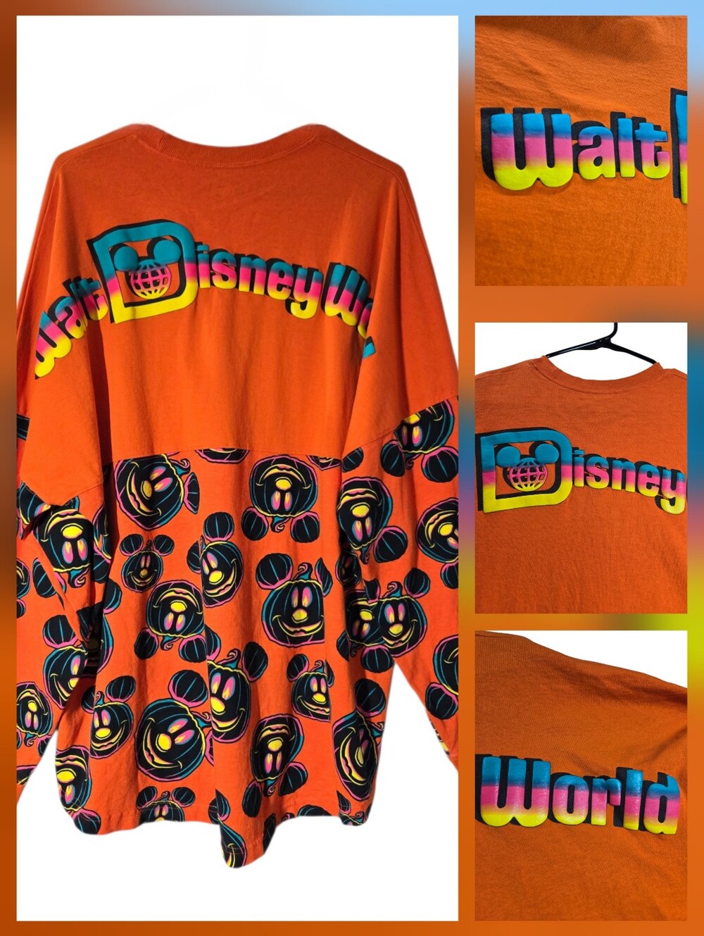 Walt Disney World Parks 2023 Halloween Mickey Pumpkin Spirit Jersey Adult XL